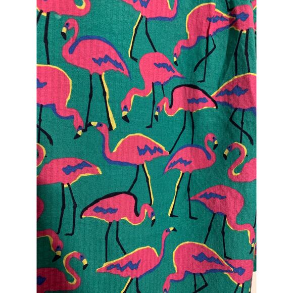 Bonobos Men’s Xl Shirt Green Pink Flamingo Casual Button Down Hawaiian Beach - Picture 5 of 11